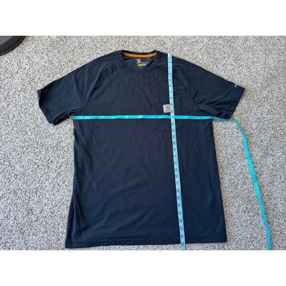 CARHARTT Men's short sleeve  T-Shirt, Black, size L, Cotton blend, Workwear - Picture 4 of 9